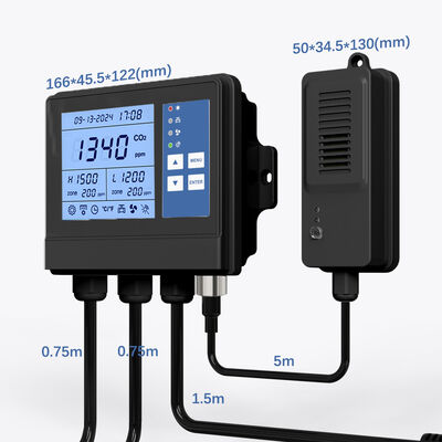 अच्छी कीमत OEM रीयलटाइम डिस्प्ले ग्रीनहाउस जलवायु नियंत्रक रोपण नियंत्रण CO2 पीपीएम प्रशंसक ऑनलाइन