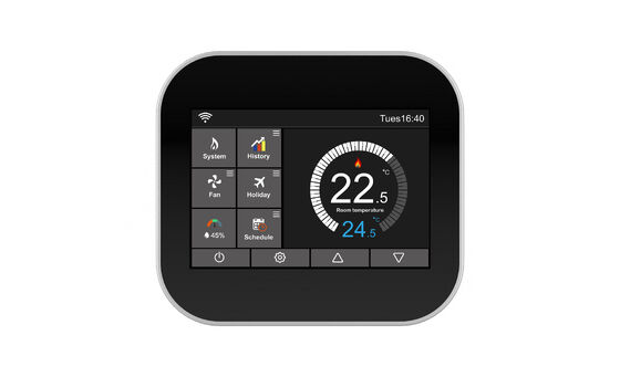 अच्छी कीमत सुपरमार्केट ब्लूटूथ स्मार्ट वाईफाई थर्मोस्टैट्स 240v व्यक्तिगत कमरे के लिए ऑनलाइन