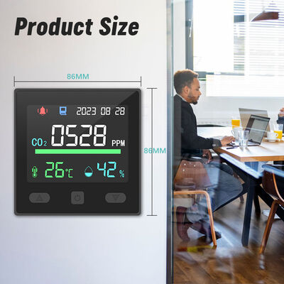 अच्छी कीमत 12V इनडोर CO2 मीटर तापमान आर्द्रता वाईफाई वायु गुणवत्ता मॉनिटर ऑनलाइन