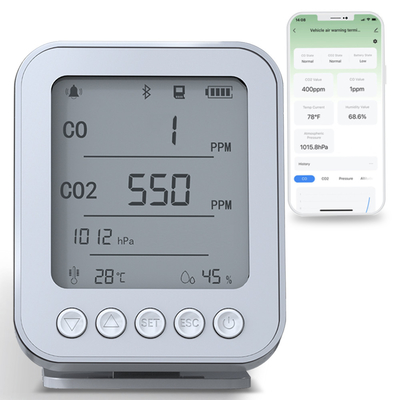 Good price पोर्टेबल NDIR Co2 स्मार्ट वायु गुणवत्ता मॉनिटर ब्लूटूथ गैस सेंसर विश्लेषक ऑनलाइन