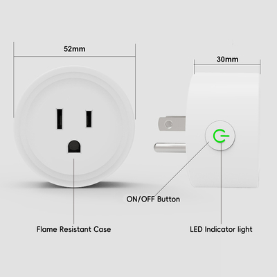 Good price स्कूल हाउस एलेक्सा गूगल वाईफाई स्मार्ट प्लग 220v 300g सफेद OEM ऑनलाइन