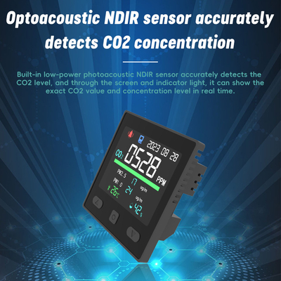 Good price Tuya स्मार्ट इनडोर CO2 मीटर Voc वायु गुणवत्ता मॉनिटर डिटेक्शन थर्मोस्टैट ऑनलाइन
