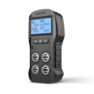 उच्च परिशुद्धता X-4 पोर्टेबल गैस डिटेक्टर 4-इन-1 EX O2 CO H2S बहु-भाषा डेटा लॉगिंग 2000mAh बैटरी थोक